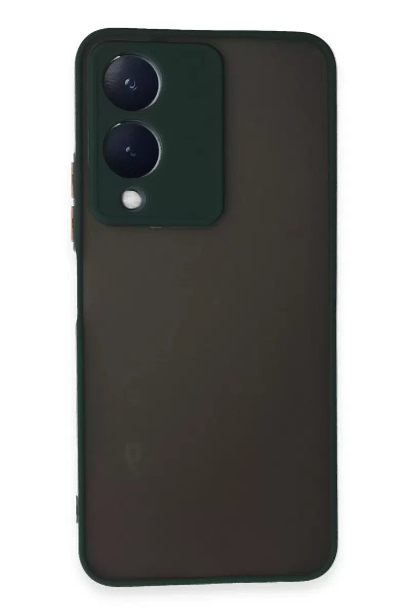 Mey İthalat® Vivo Y17S Kılıf Montreal Silikon Kapak - Yeşil