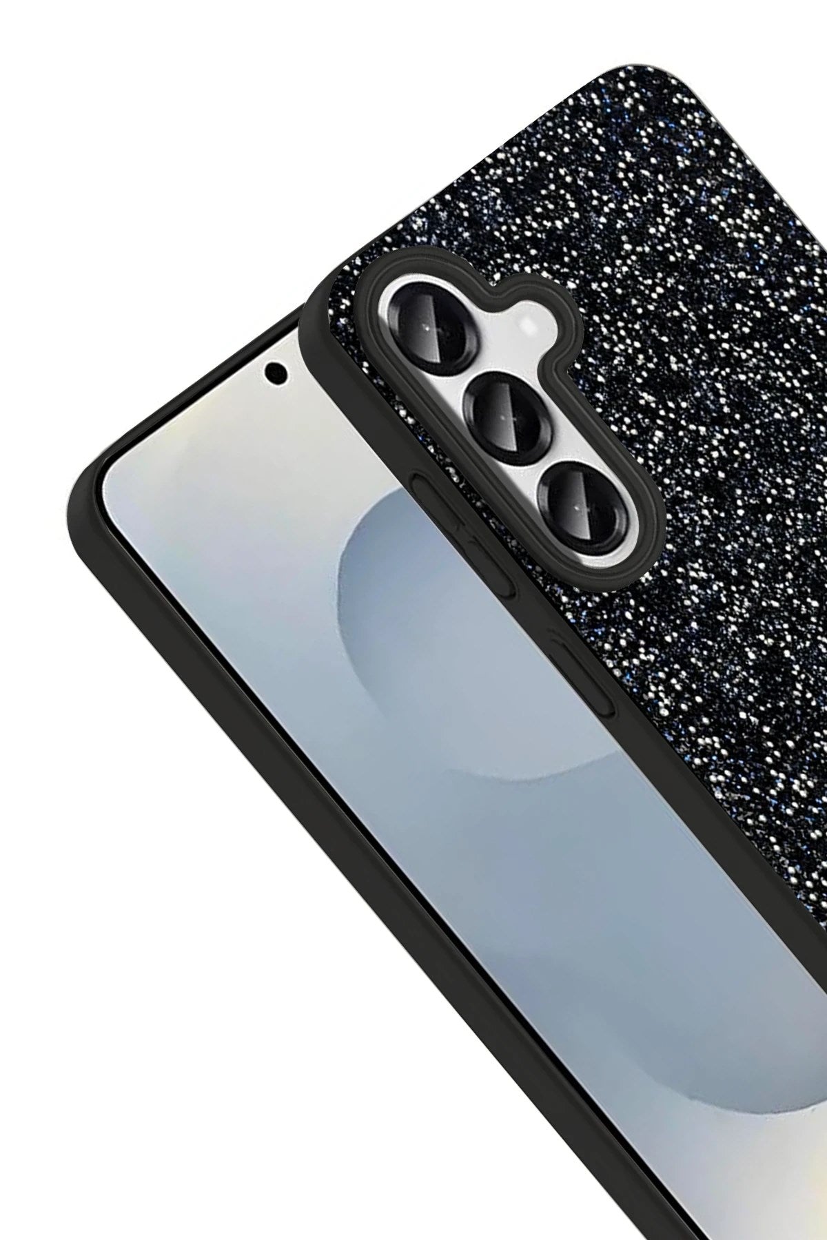 Mey İthalat® Samsung Galaxy S25 Plus Bright Simli Kapak - Gümüş