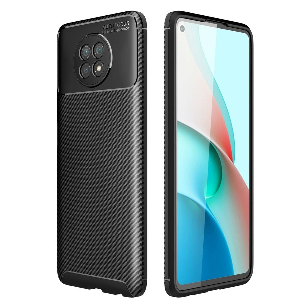 Mey İthalat® Redmi Note 9 5G Kılıf Auto Focus Karbon Kapak - Siyah