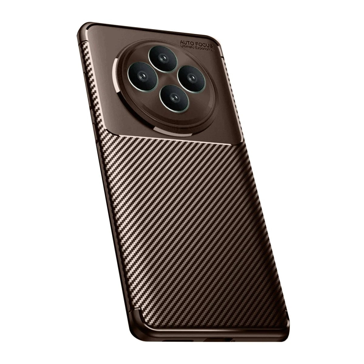 Mey İthalat® Reno 11 FS Kılıf Auto Focus Karbon Kapak - Kahverengi