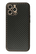 Mey İthalat® iPhone 12 Pro Max Kılıf Coco Karbon Silikon - Siyah