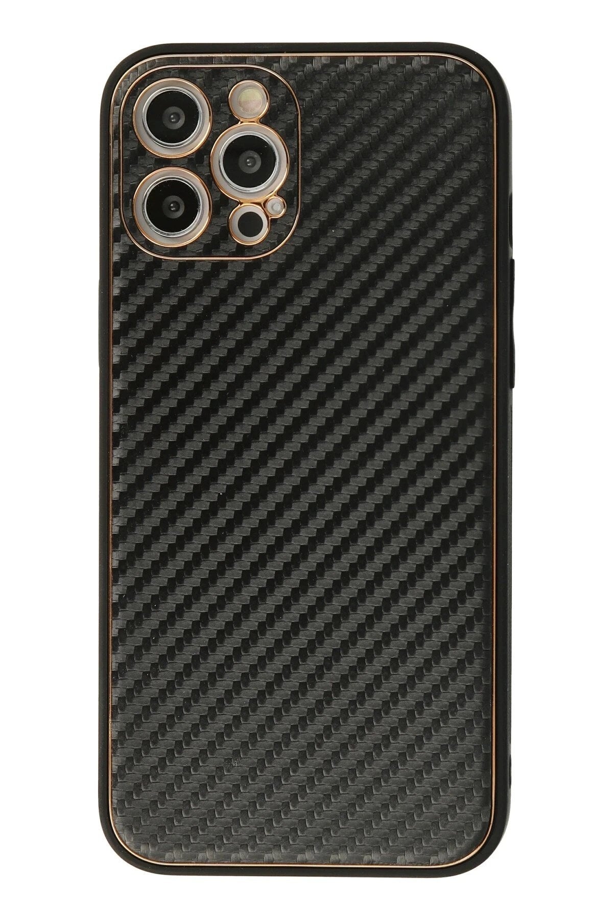 Mey İthalat® iPhone 12 Pro Max Kılıf Coco Karbon Silikon - Siyah