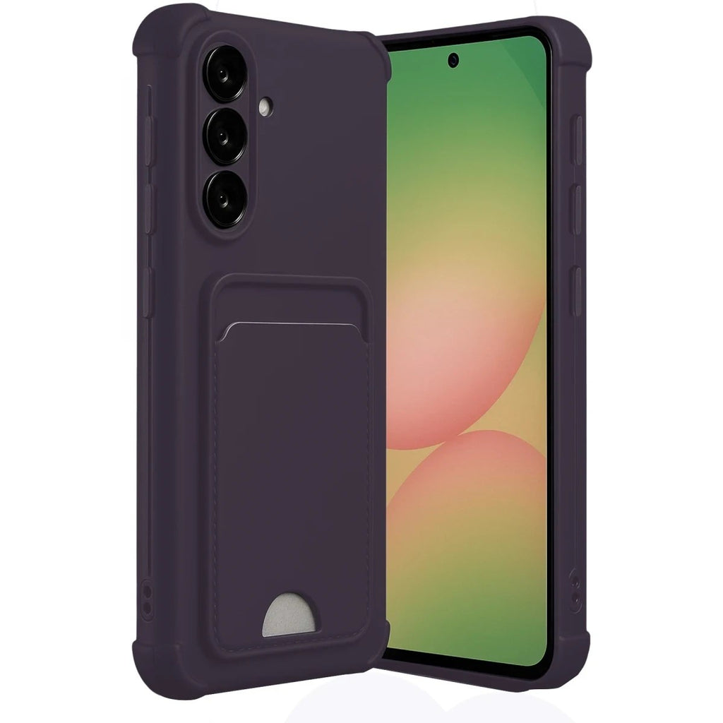 Mey İthalat® Samsung Galaxy A36 Kılıf Kelvin Kartvizitli Silikon - Derin Mor