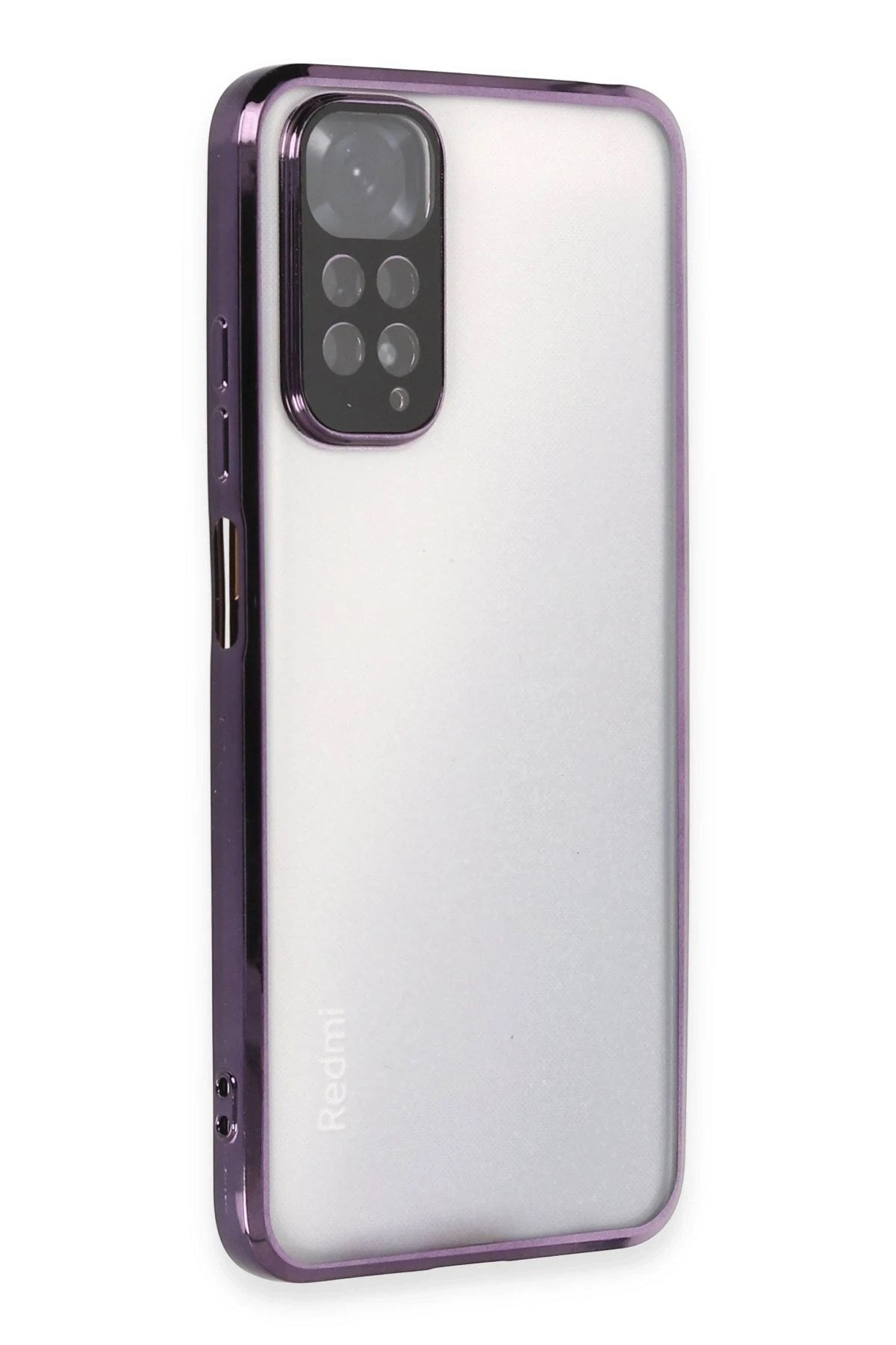 Mey İthalat® Redmi Note 11 Kılıf Lensli Silikon - Mor