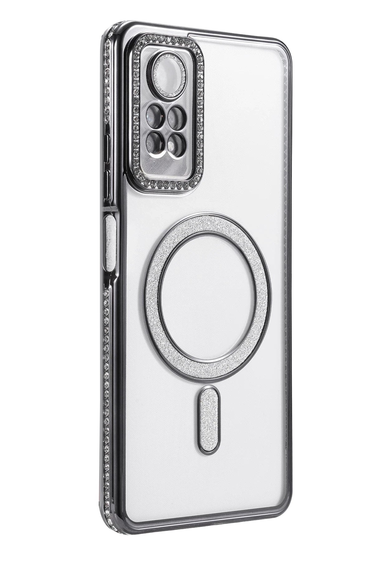 Mey İthalat® Redmi Note 12 Pro 4G Joke Simli Magneticsafe Kılıf - Siyah
