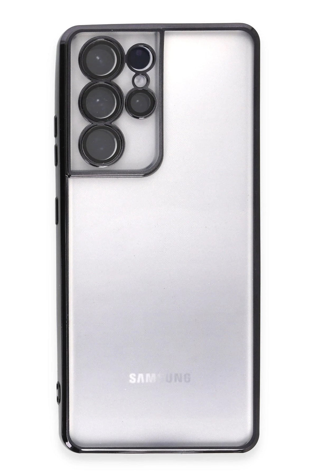 Mey İthalat® Samsung Galaxy S21 Ultra Kılıf Lensli Silikon - Siyah
