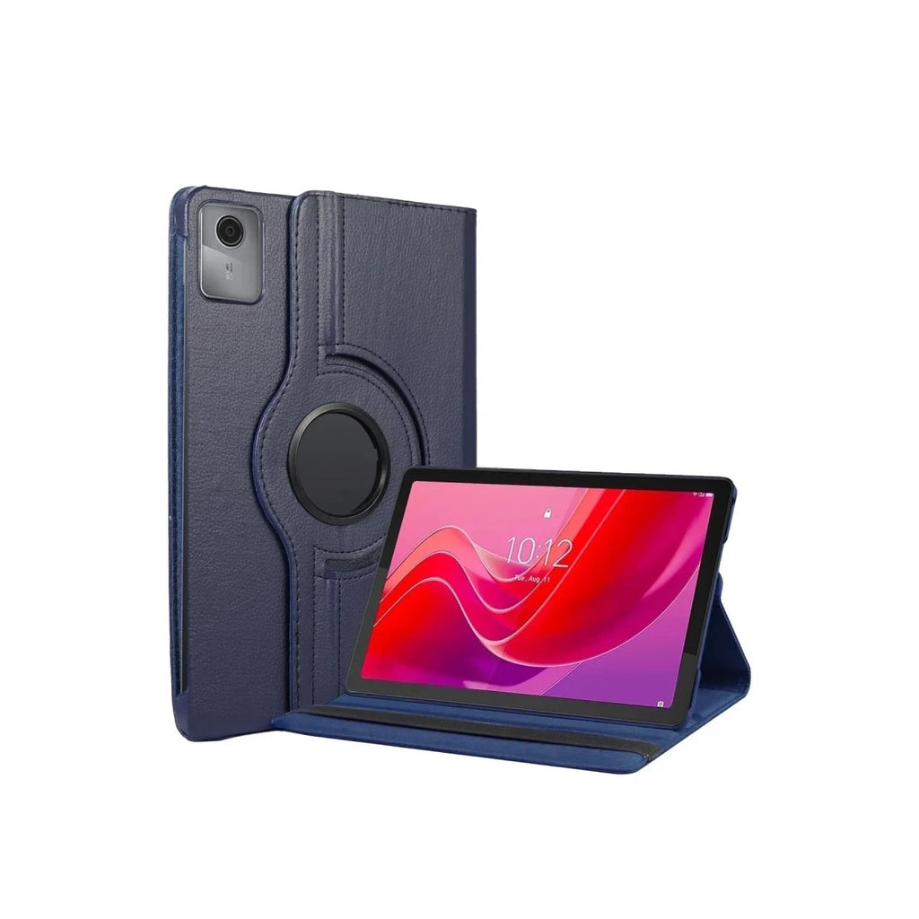 Mey İthalat® Lenovo Tab M11 TB330FU 360 Tablet Deri Kılıf - Lacivert