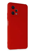 Mey İthalat® Redmi Note 12 5G Kılıf Nano içi Kadife Silikon - Kırmızı