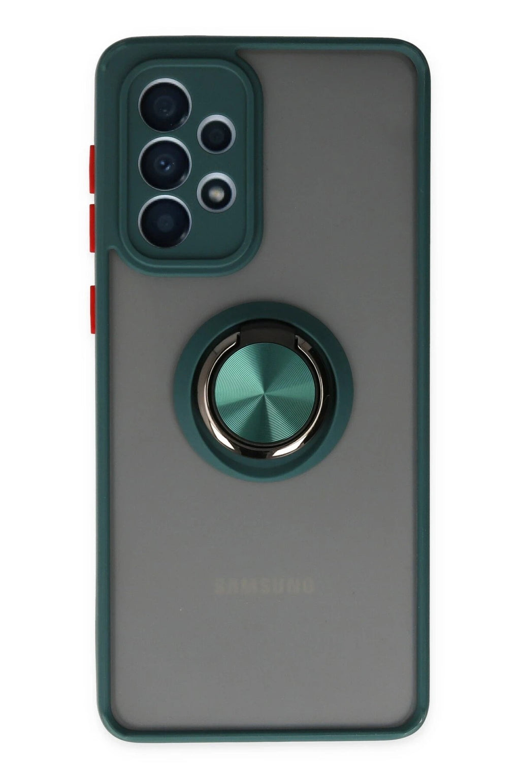 Mey İthalat® Samsung Galaxy A33 5G Kılıf Montreal Yüzüklü Silikon Kapak - Yeşil