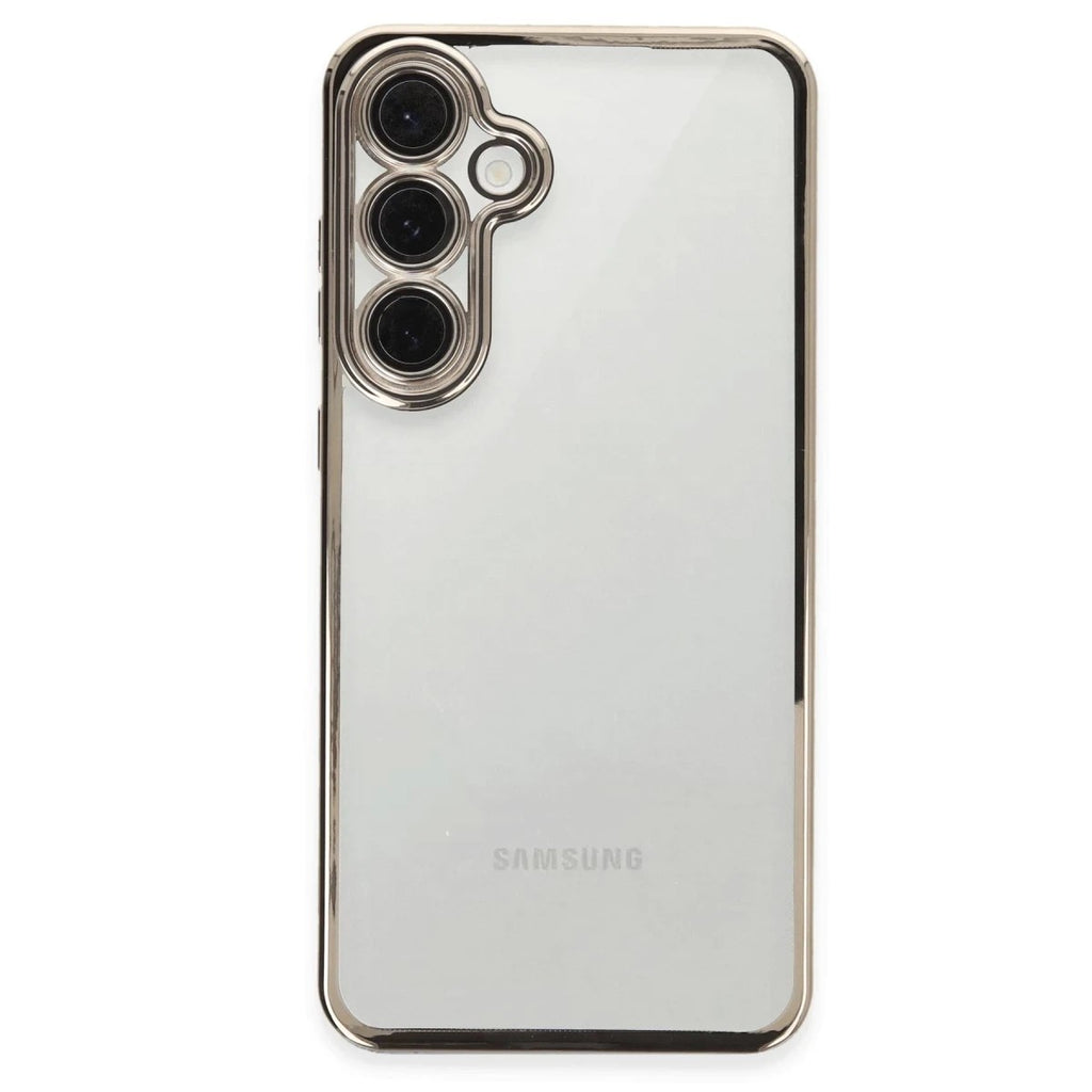 Mey İthalat® Samsung Galaxy S24 FE Kılıf Lensli Silikon - Titanyum Gri