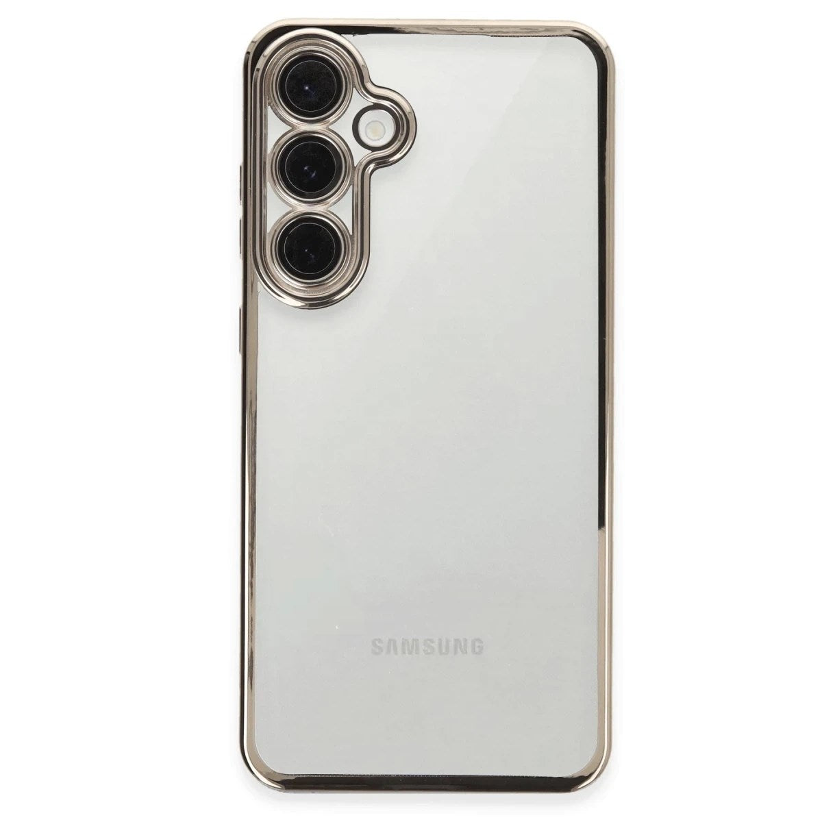 Mey İthalat® Samsung Galaxy S24 FE Kılıf Lensli Silikon - Titanyum Gri