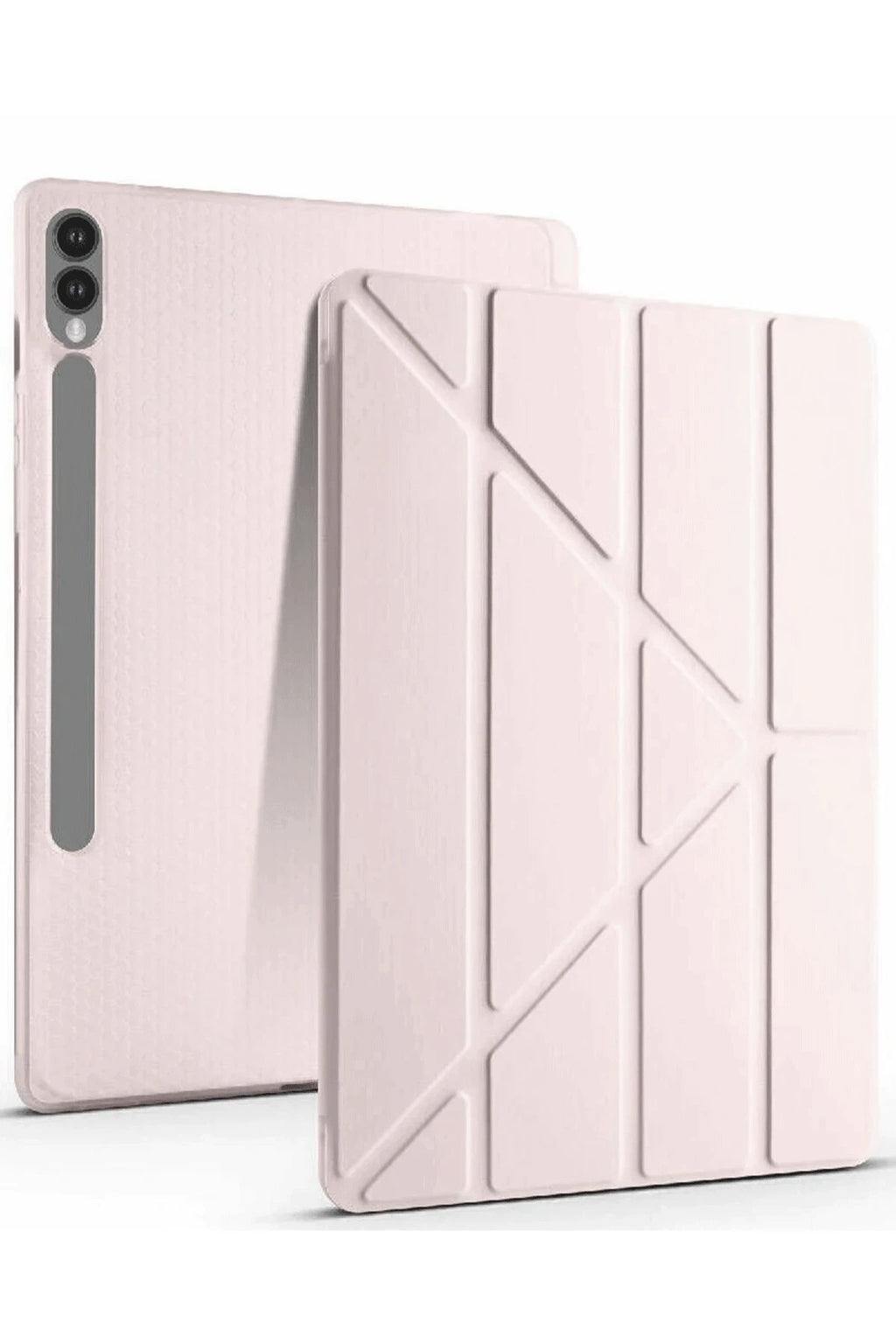 Mey İthalat® Samsung Galaxy X610 Tab S9 FE Plus 12.4 Kılıf Kalemlikli Mars Tablet Kılıfı - Rose Gold