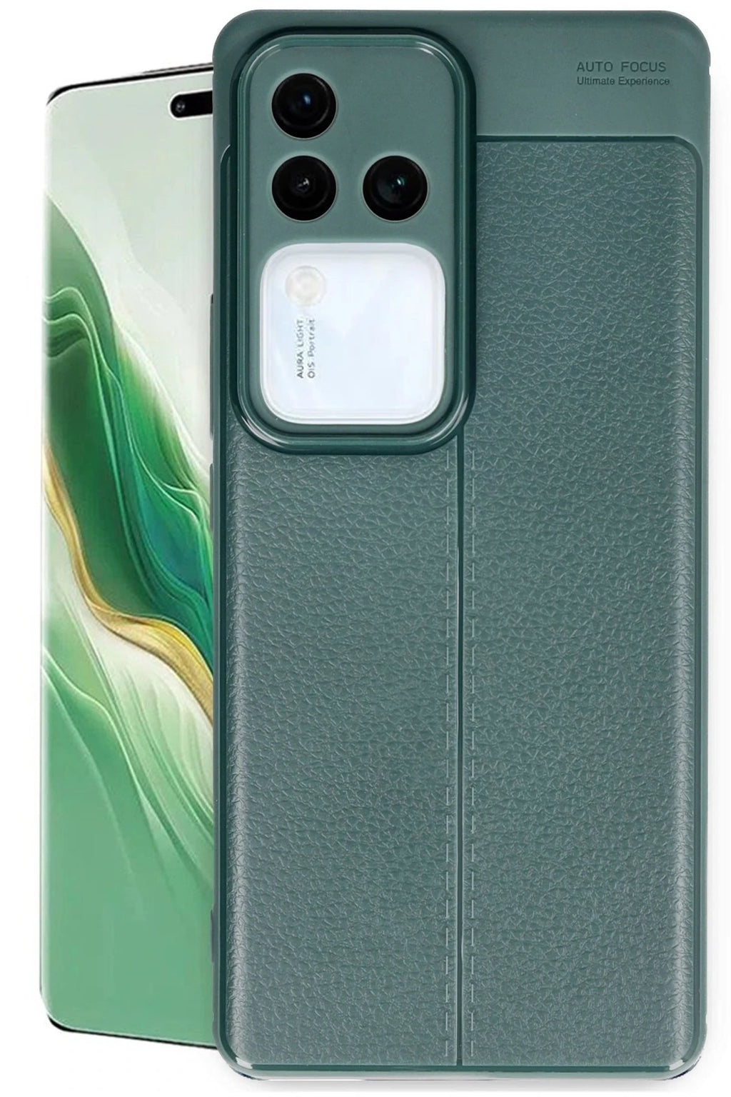 Mey İthalat® Vivo V30 5G Kılıf Auto Focus Kapak - Koyu Yeşil