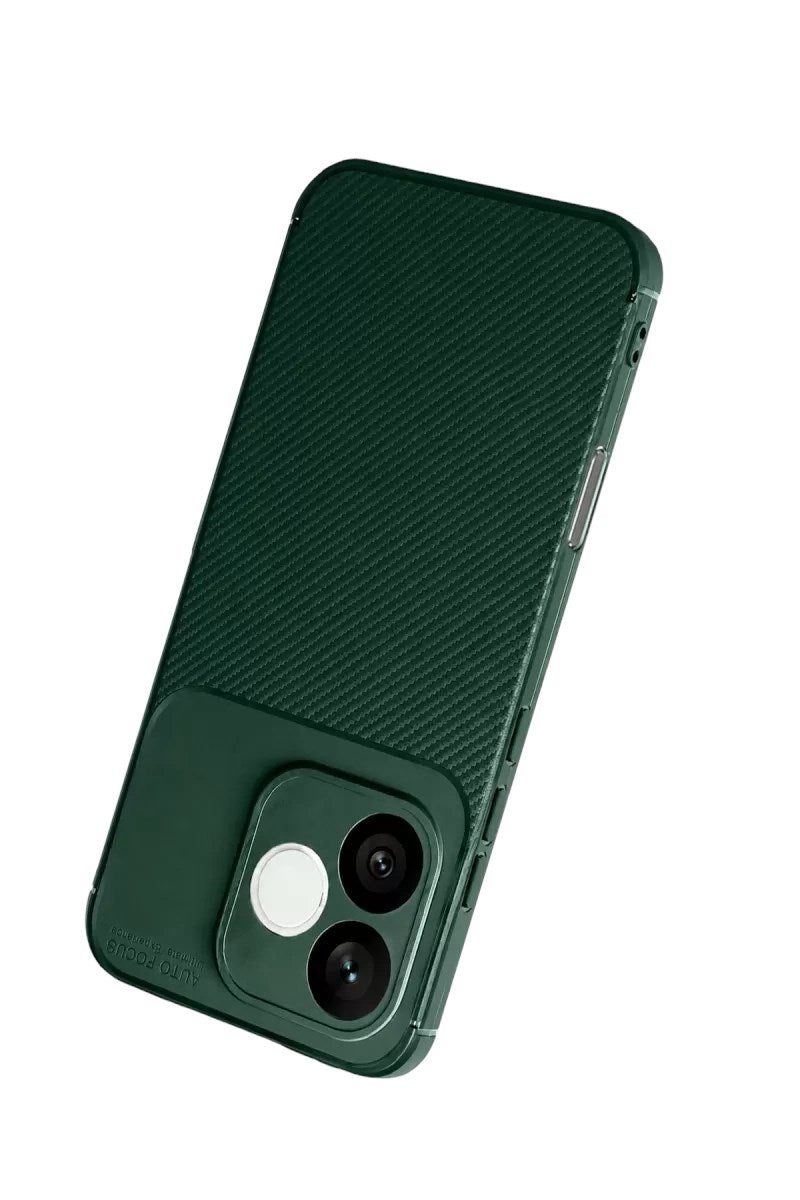 Mey İthalat® Huawei Honor 600 Lite Auto Focus Karbon Kapak - Koyu Yeşil