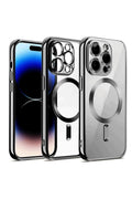 Mey İthalat® iPhone 12 Pro Kılıf Kross Magneticsafe Kapak - Gümüş