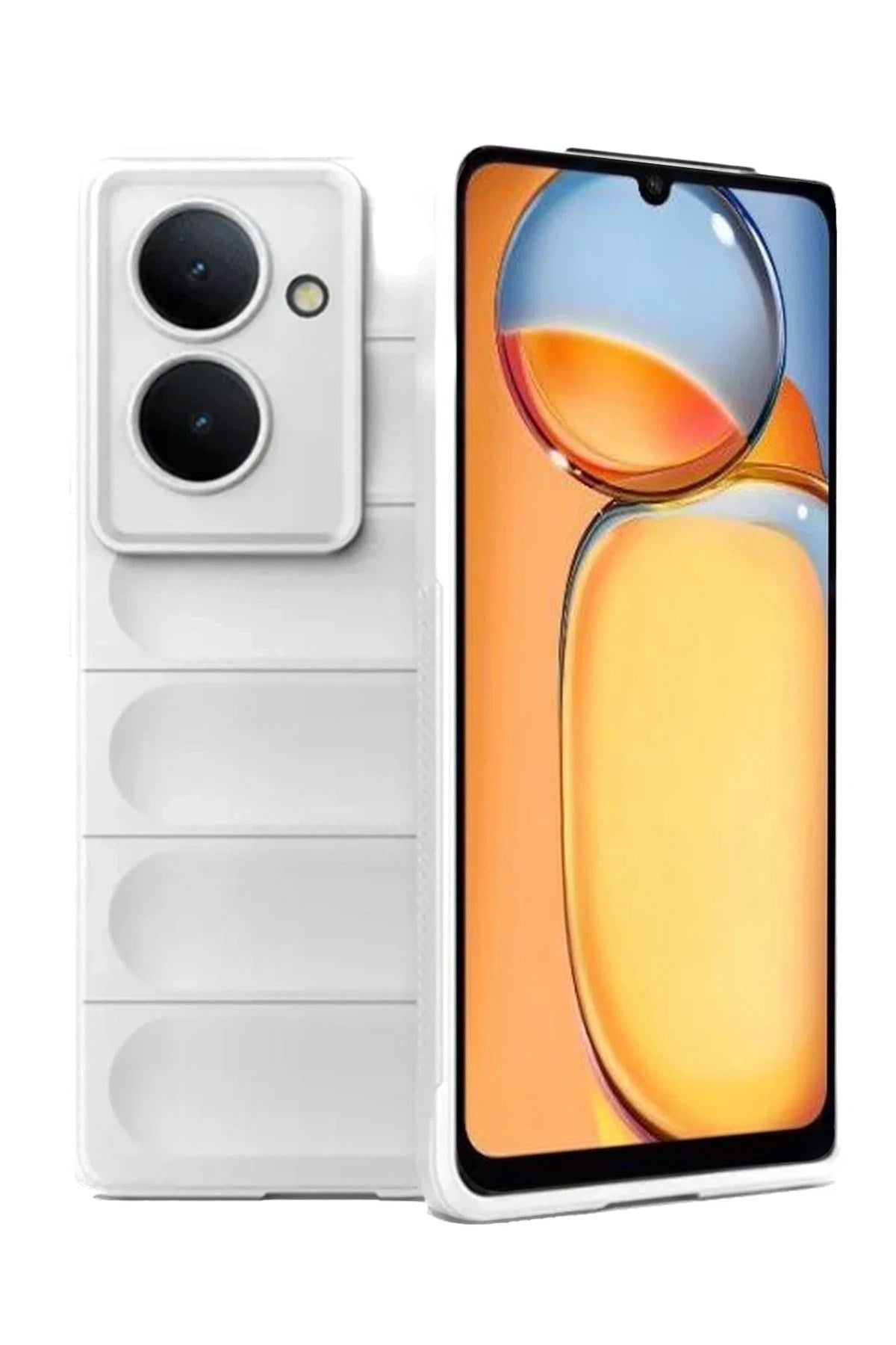 Mey İthalat® Redmi 13C Kılıf Optimum Silikon - Krem