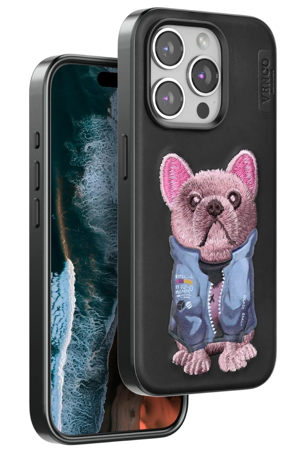 Mey İthalat® iPhone 15 Pro Max Cute Desenli Kapak - Siyah