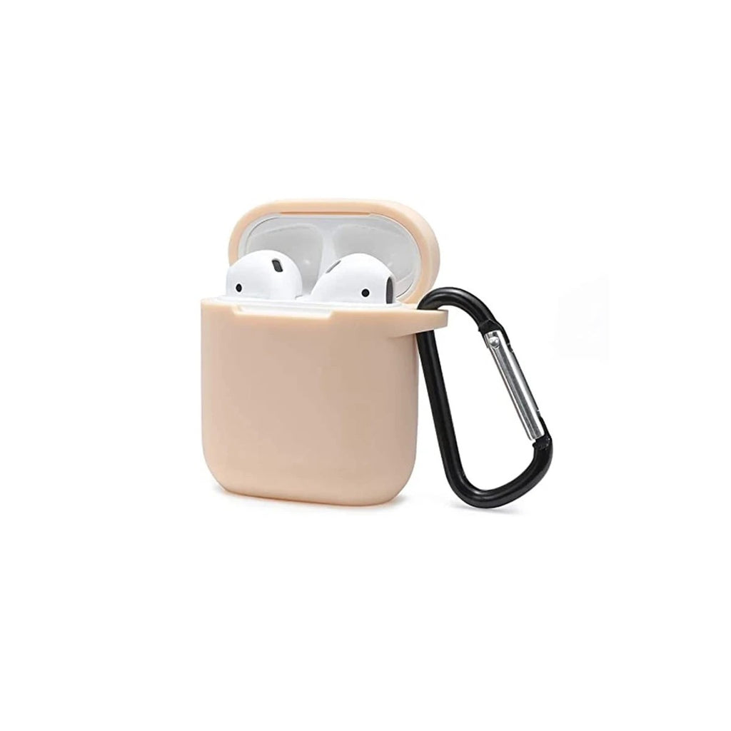 Mey İthalat® Airpods 2 (2.nesil) Sert Silikon Kılıf - Bej