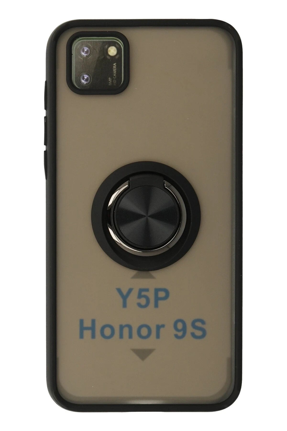 Mey İthalat® Huawei Y5P Kılıf Montreal Yüzüklü Silikon Kapak - Siyah