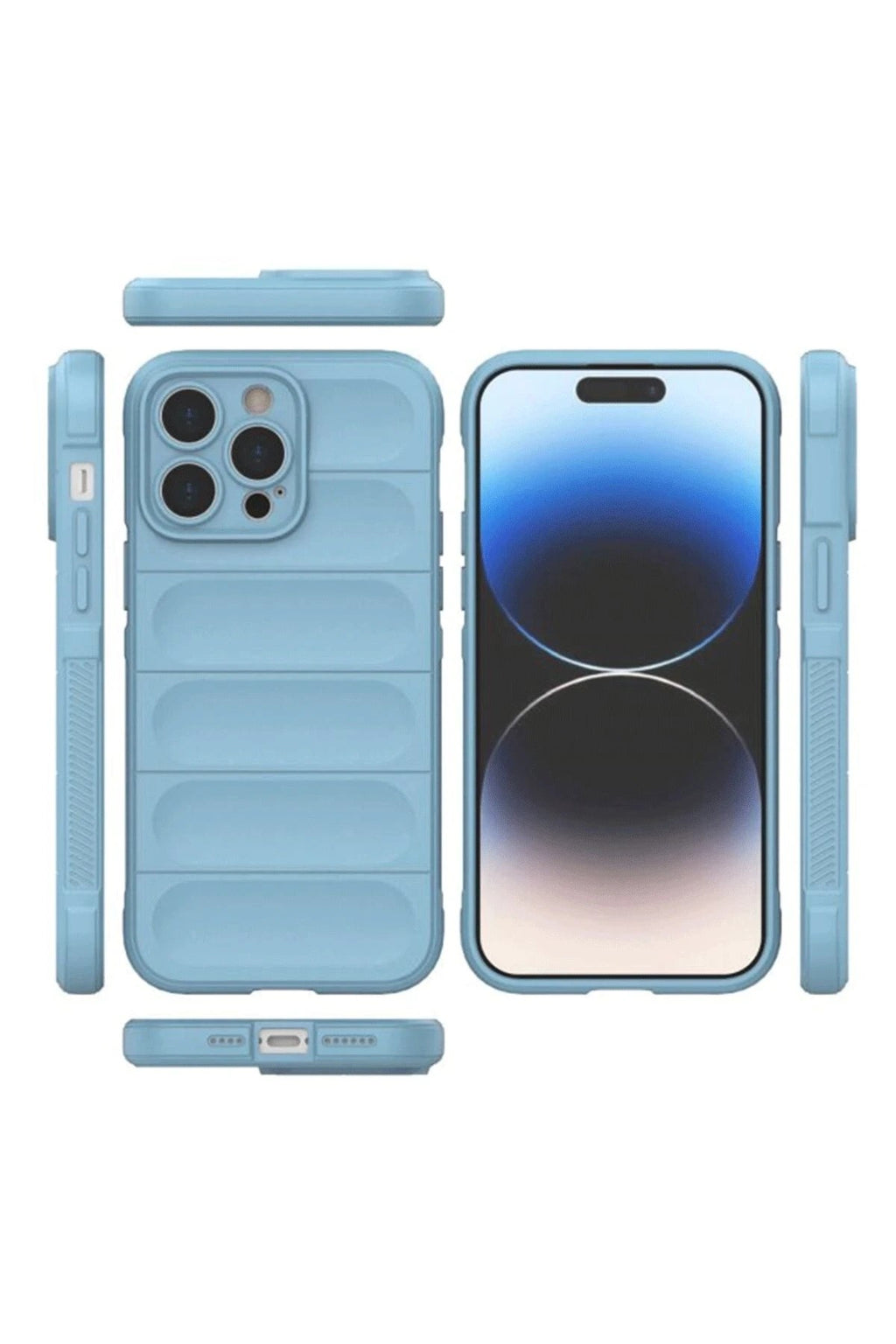 Mey İthalat® iPhone 15 Pro Max Kılıf Optimum Silikon - Sky Blue