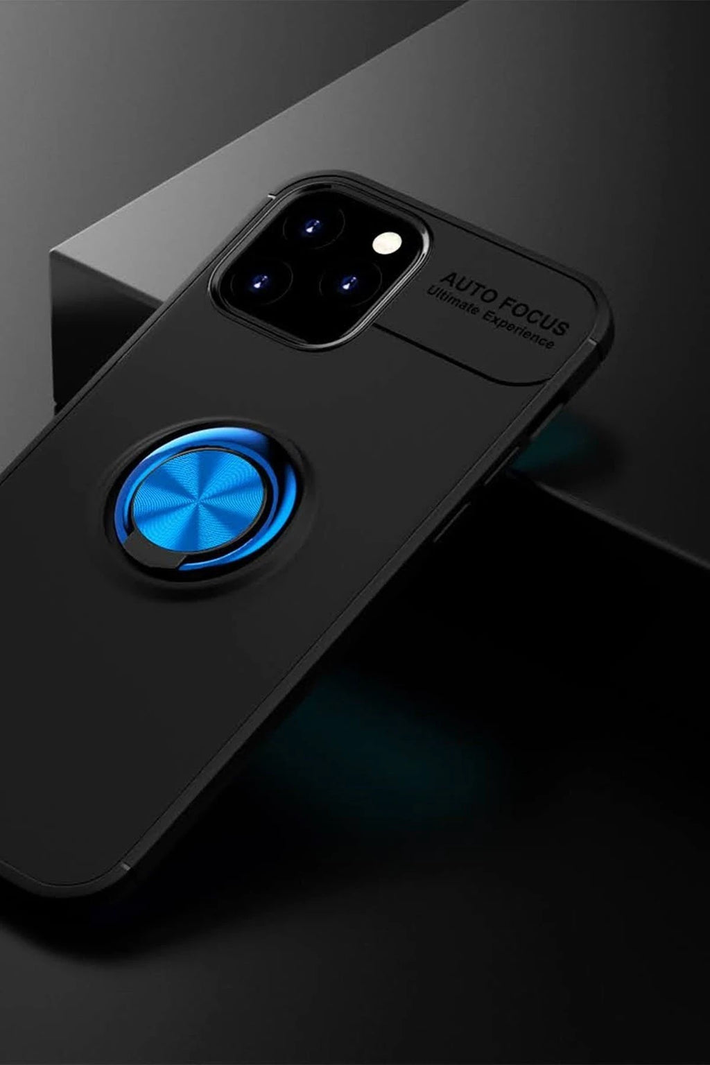 Mey İthalat® iPhone 12 Kılıf Range Yüzüklü Silikon - Siyah-Mavi