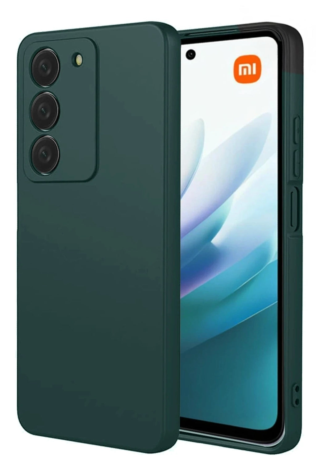 Mey İthalat® Redmi 15 4G First Silikon - Koyu Yeşil