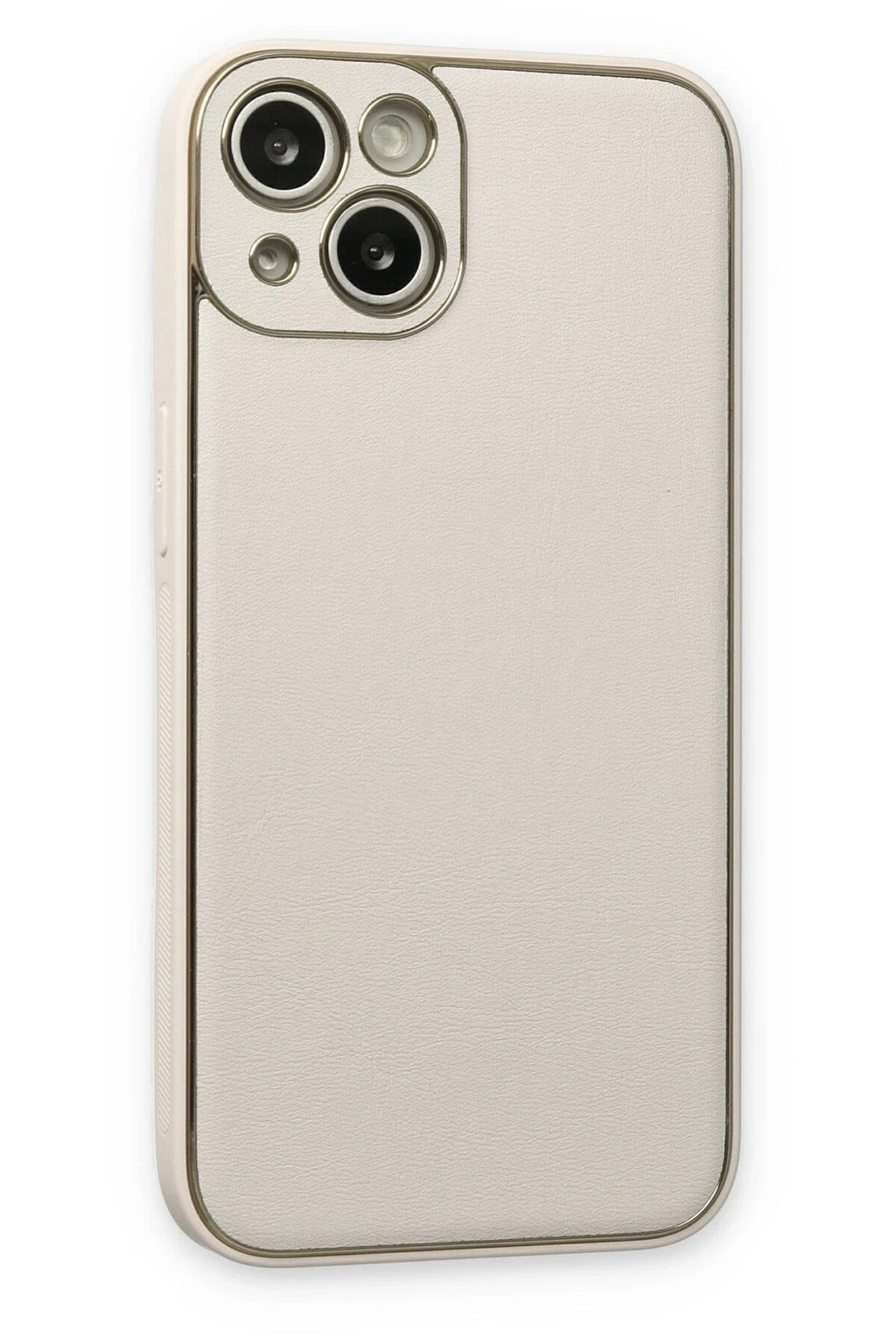 Mey İthalat® iPhone 14 Plus Kılıf Coco Deri Silikon Kapak - Beyaz