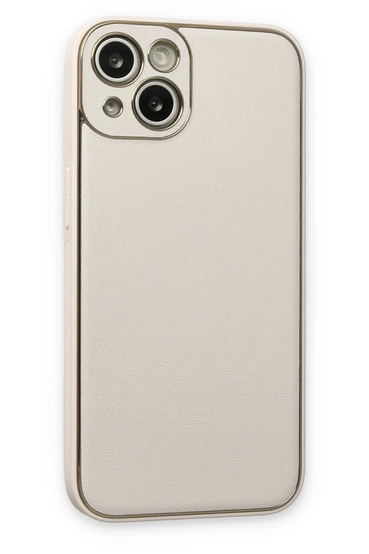 Mey İthalat® iPhone 14 Plus Kılıf Coco Deri Silikon Kapak - Beyaz