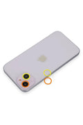 Mey İthalat® iPhone 13 Renkli Kamera Lens Koruma Cam - Sarı-Turuncu