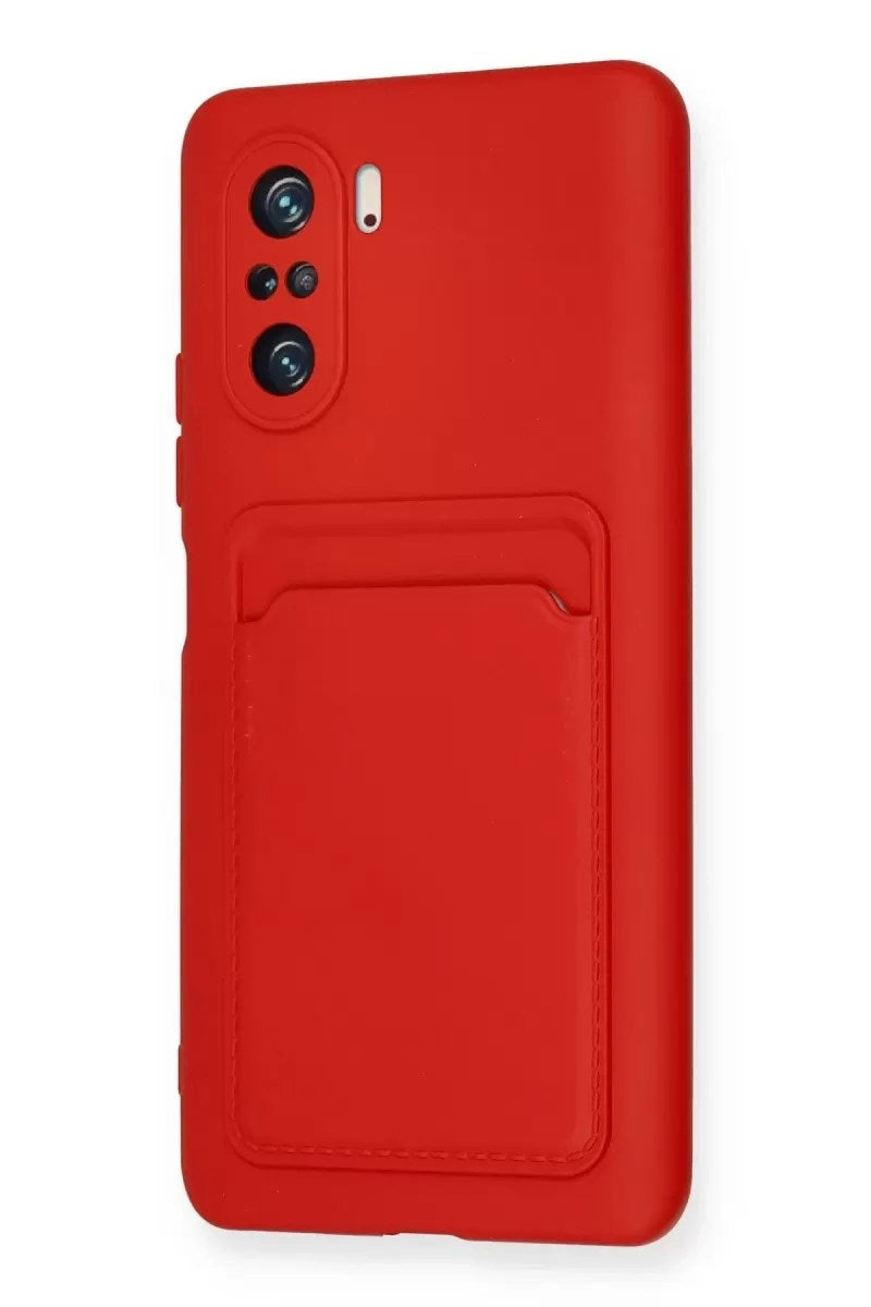Mey İthalat® Mi 11i Kılıf Kelvin Kartvizitli Silikon - Kırmızı