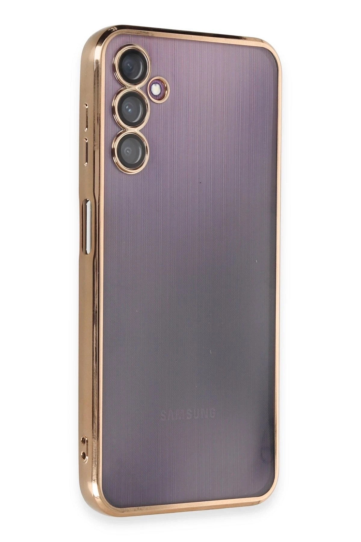 Mey İthalat® Samsung Galaxy A14 4G Kılıf Lensli Silikon - Gold