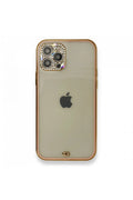 Mey İthalat® iPhone 12 Pro Kılıf Liva Taşlı Silikon - Pembe