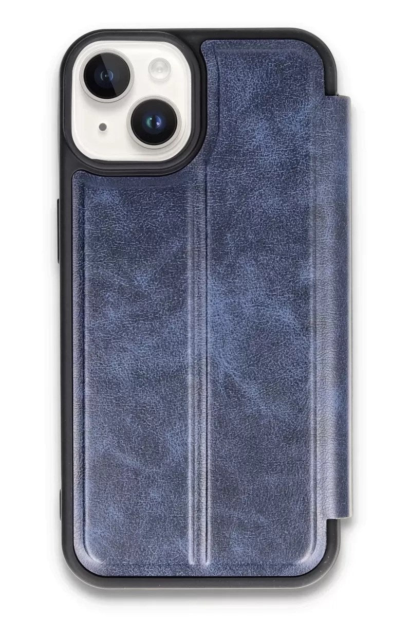 Mey İthalat® iPhone 14 Kılıf Flip Cover - Lacivert