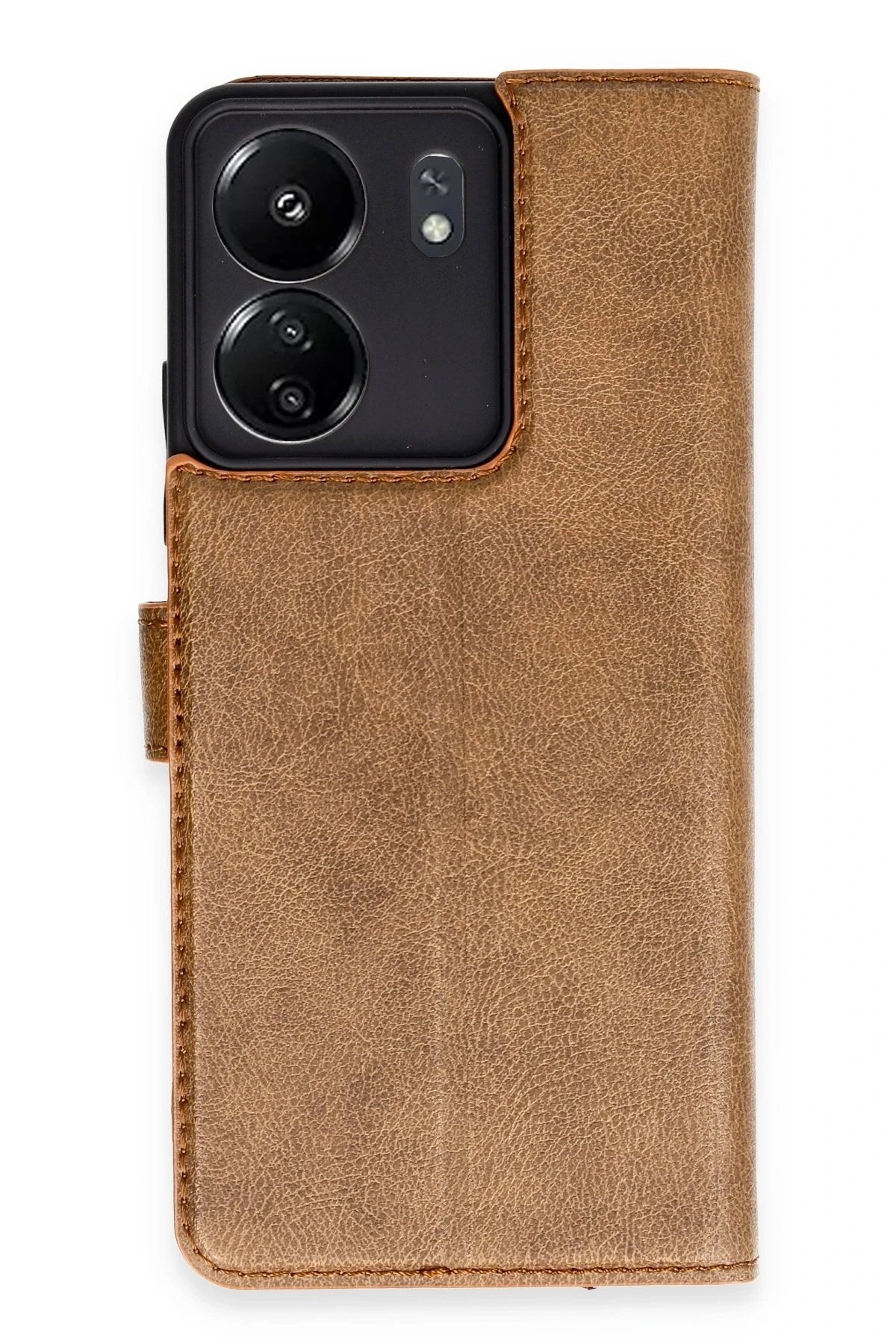 Mey İthalat® Redmi 13C Kıl��f Trend S Plus Kapaklı Kılıf - Taba
