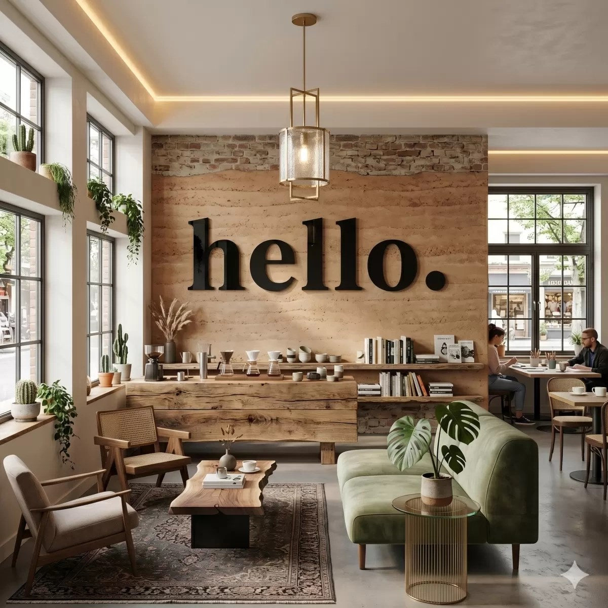 Mey İthalat® 100x35 cm Dev Boy "hello." Yazılı Kırılmaz Pleksi Ayna - Premium Ofis ve Villa Antre Dekoru