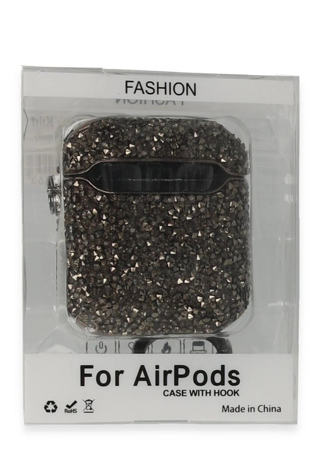 Mey İthalat® Airpods 2 (2.nesil) Mira Taşlı Kılıf - Siyah