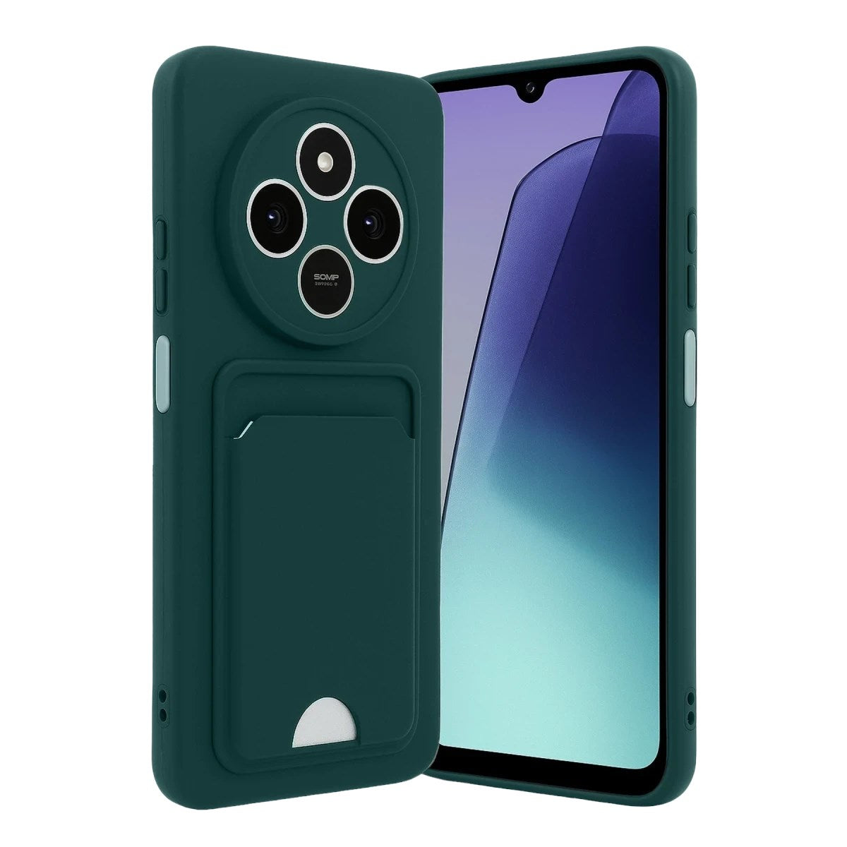 Mey İthalat® Redmi 14C Kelvin Kartvizitli Silikon - Koyu Yeşil