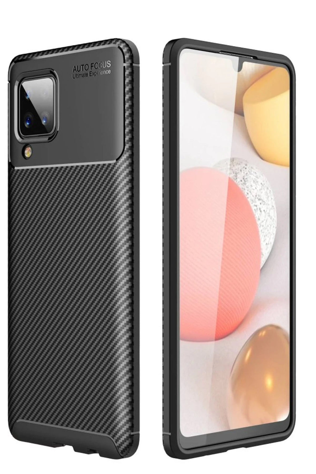 Mey İthalat® Samsung Galaxy A22 Kılıf Auto Focus Karbon Kapak - Siyah