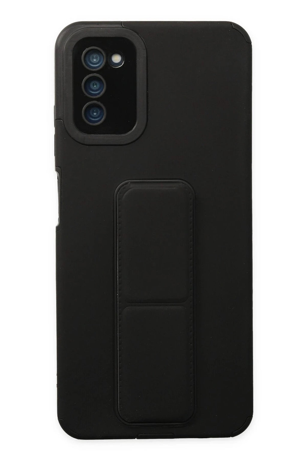 Mey İthalat® Samsung Galaxy A03S Kılıf Mega Standlı Silikon - Siyah