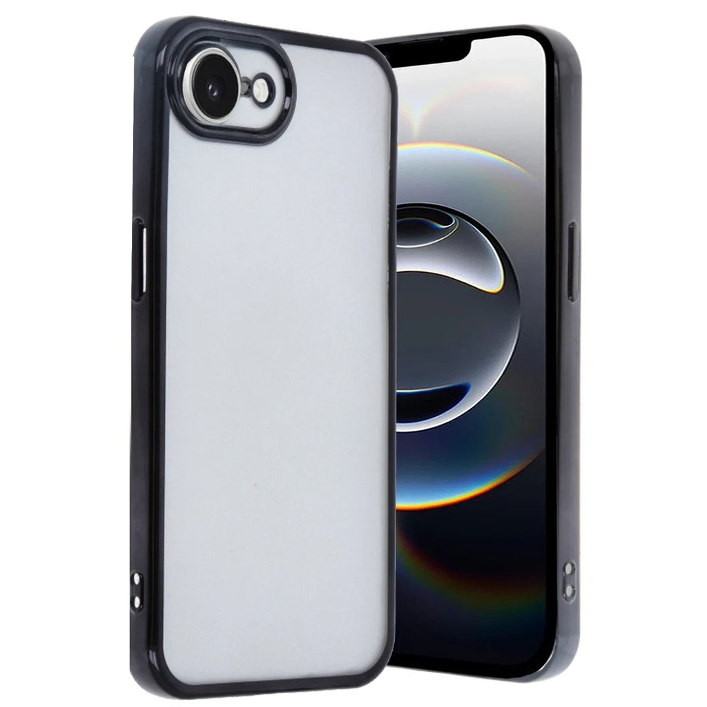 Mey İthalat® iPhone 16E Kılıf Lensli Silikon - Siyah