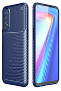 Mey İthalat® Realme 7 Kılıf Auto Focus Karbon Kapak - Lacivert