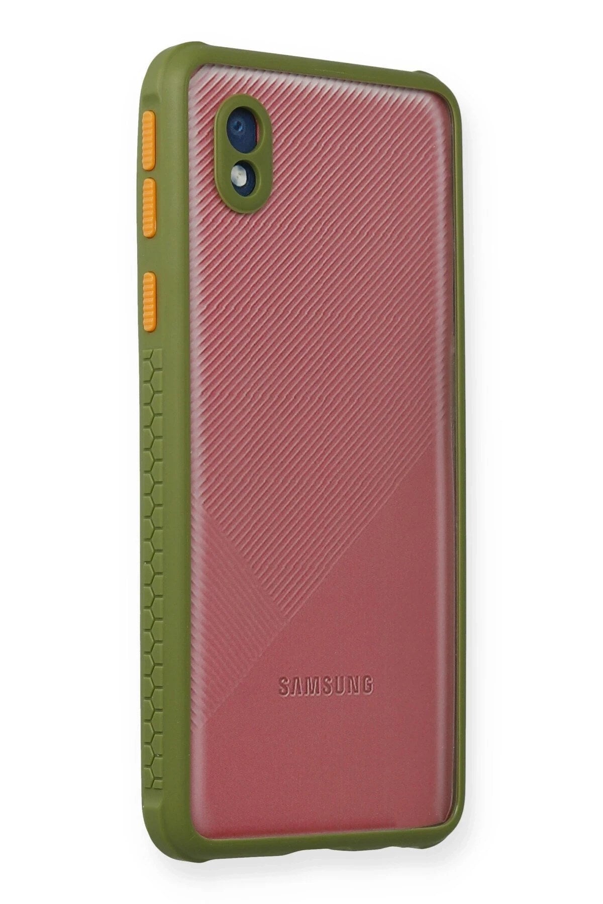 Mey İthalat® Samsung Galaxy A01 Core Kılıf Miami Şeffaf Silikon - Yeşil