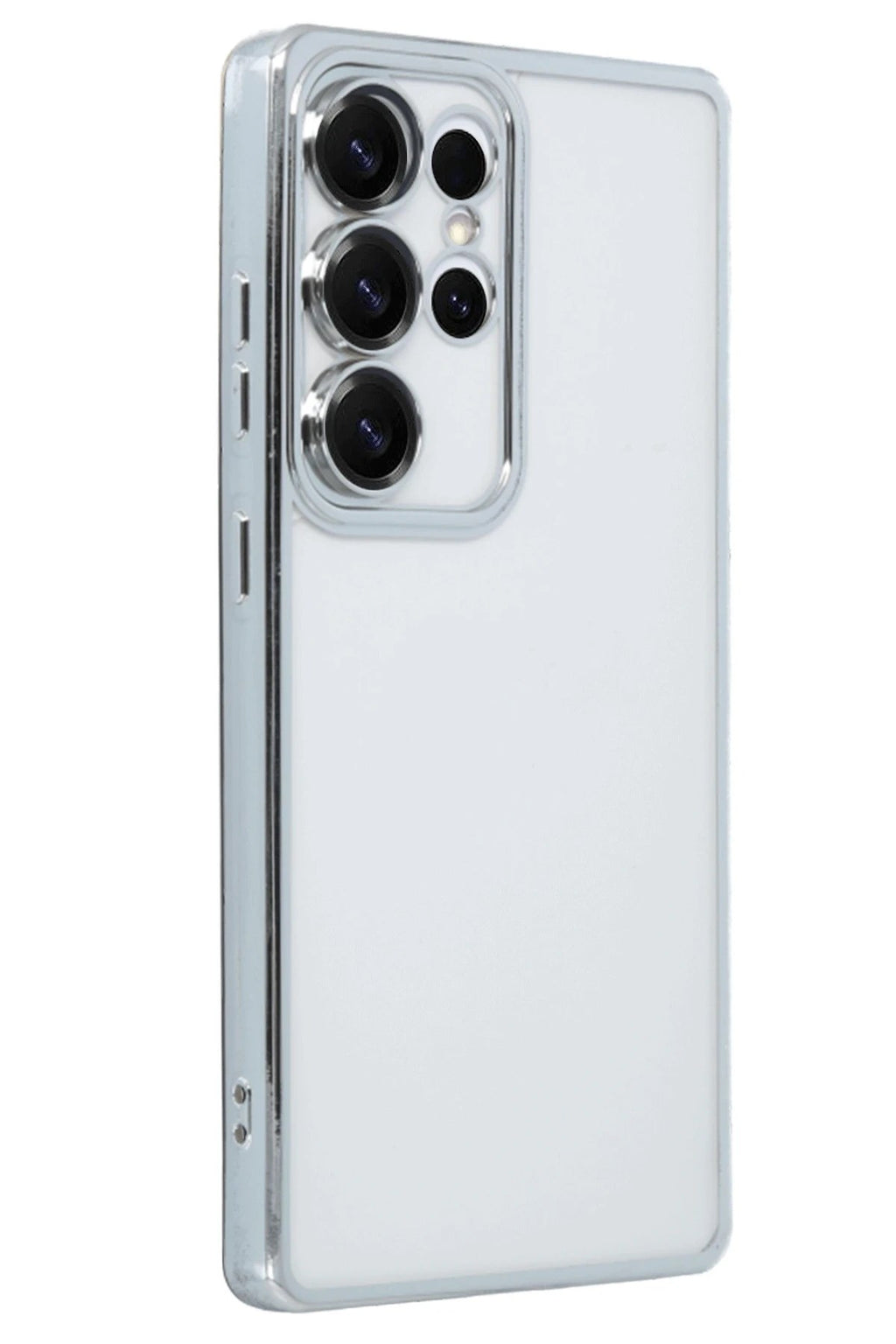 Mey İthalat® Samsung Galaxy S25 Ultra Kılıf Lensli Silikon - Gümüş