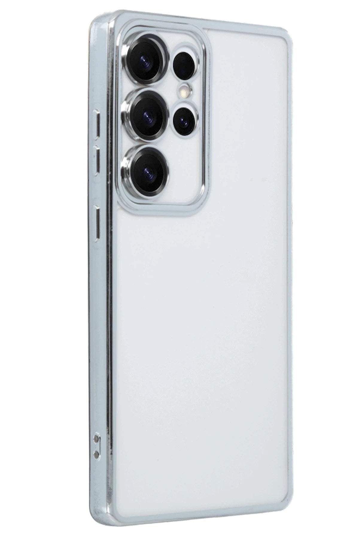 Mey İthalat® Samsung Galaxy S25 Ultra Kılıf Lensli Silikon - Gümüş