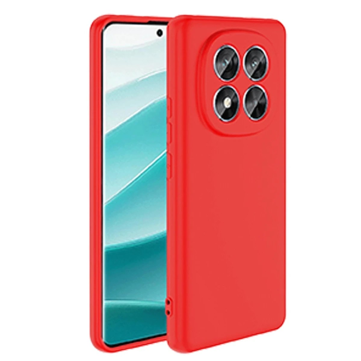 Mey İthalat® Redmi Note 14 Pro 5G Kılıf Nano içi Kadife Silikon - Kırmızı