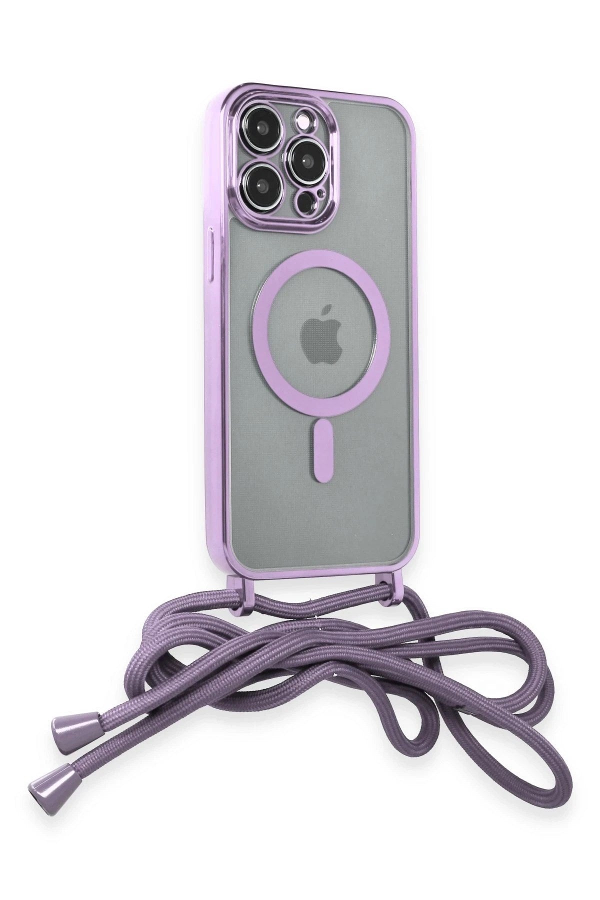 Mey İthalat® iPhone 12 Pro Max Kılıf Divo Lazer Askılı Magsafe Kapak - Lila