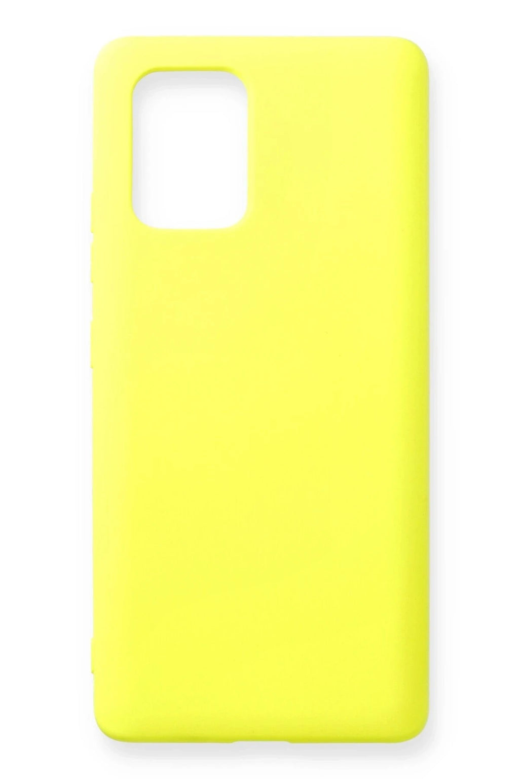 Mey İthalat® Samsung Galaxy A91 / S10 Lite Kılıf Nano içi Kadife Silikon - Sarı