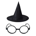 Harry Potter Büyücü Seti | Parlak Kumaş Şapka ve Siyah Çerçeveli Gözlük