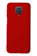 Mey İthalat® Redmi Note 9 Pro Kılıf Nano içi Kadife Silikon - Kırmızı