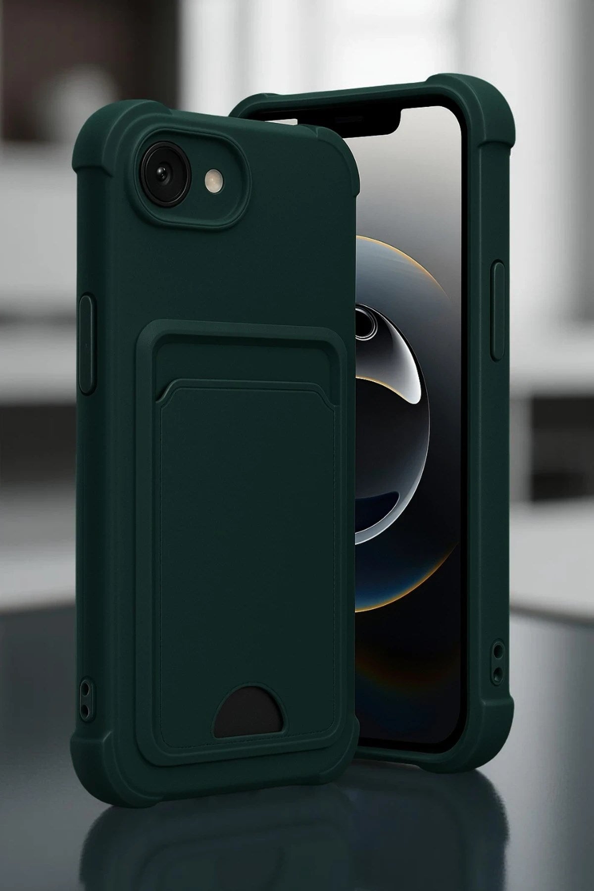 Mey İthalat® iPhone 16E Kelvin Kartvizitli Silikon - Açık Yeşil